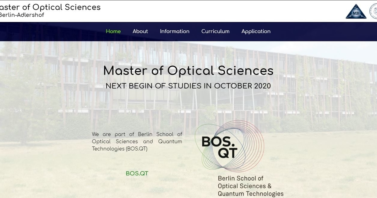 Master of Optical Sciences Home